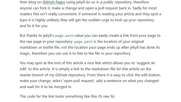 Collaborative article corrections in Jekyll