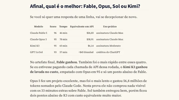 Novo LLM Benchmark: refiz todos os testes!