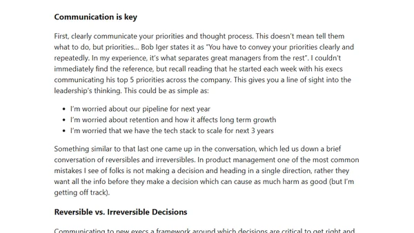 Guidance for Scaling - Reversible vs. Irreversible Decisions