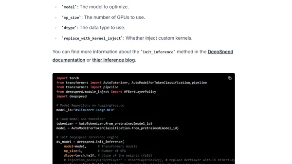 Accelerate BERT inference with DeepSpeed-Inference on GPUs