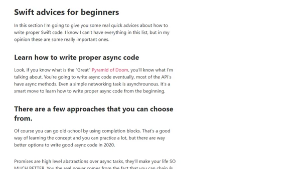 What are the best practices to learn iOS / Swift in 2020?