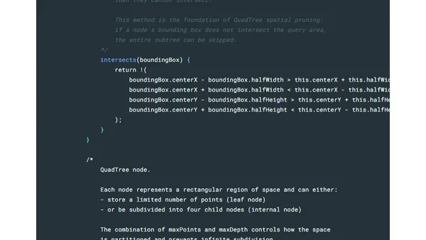 Understanding QuadTrees: organizing space to reduce unnecessary work