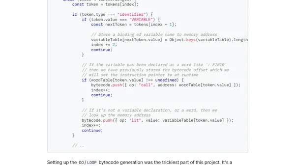 Compiling a Forth