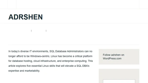 5 Linux Skills Every SQL DBA Should Master