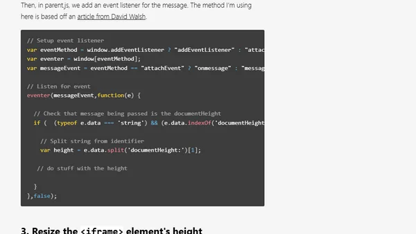 Making IFrames Responsive