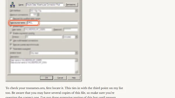 Troubleshooting OBIEE and ORA-12154: TNS:could not resolve the connect identifier