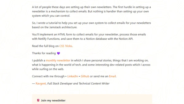 Collect Email Signups With the Notion API