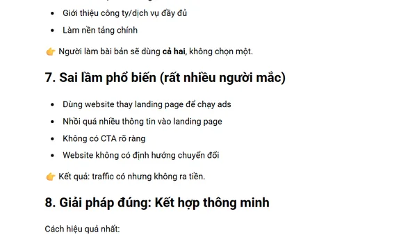 Landing Page Và Website Khác Nhau Như Thế Nào? (Giải Thích Siêu Đơn Giản)