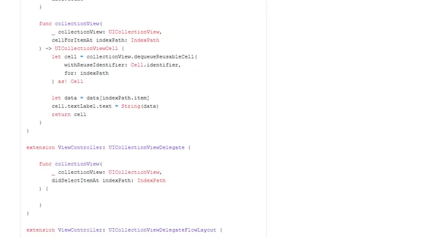 UICollectionView data source and delegates programmatically