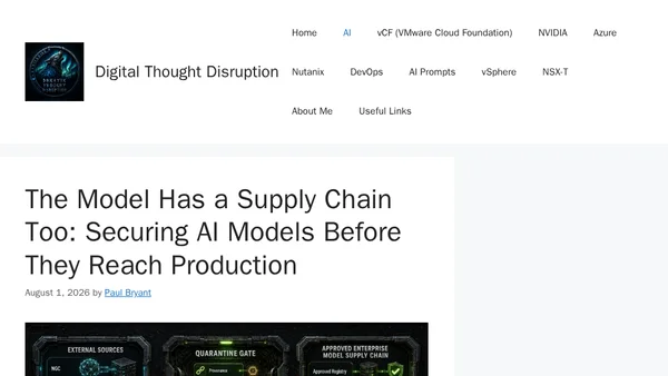 The Model Has a Supply Chain Too: Securing AI Models Before They Reach Production