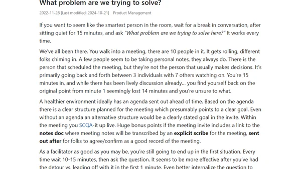 What problem are we trying to solve?