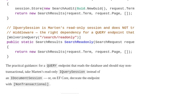 Wolverine.HTTP Learns the QUERY Verb