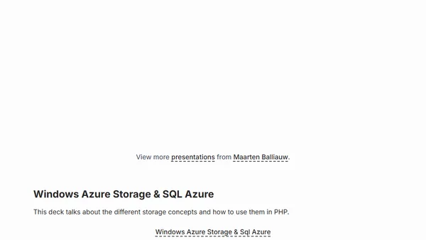 Running PHP on Windows Azure