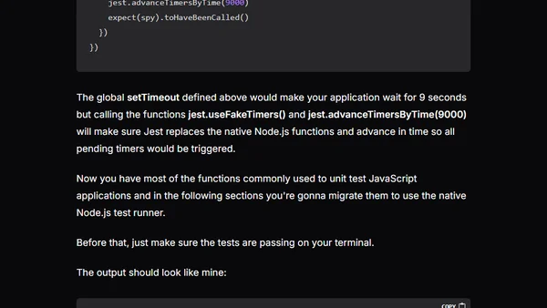 Step-by-Step Guide: Migrating from Jest to Node.js Native Test Runner