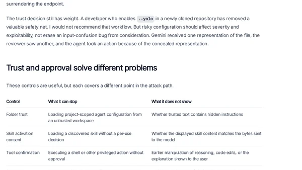 Invisible Unicode Can Hijack Gemini CLI Agent Skills