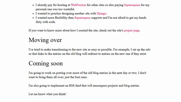 Site Redesign
