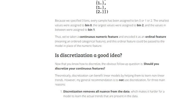 Should you discretize continuous features for Machine Learning? 🤖