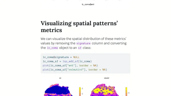Extracting information about spatial patterns from spatial signatures