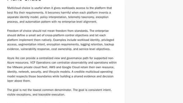 The Hybrid Enterprise Machine: Fitting VCF, NSX, Azure Local, Azure Arc, and AI Operations into One Operating Model