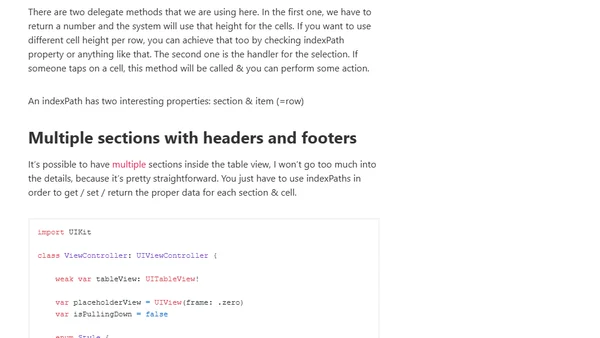 UITableView tutorial in Swift