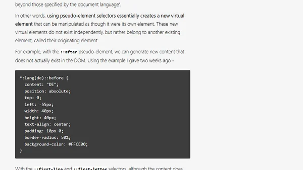 Pseudo-Classes, Pseudo-Elements, and Colon Notation