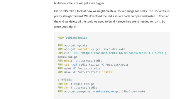 Creating Smaller Docker Images