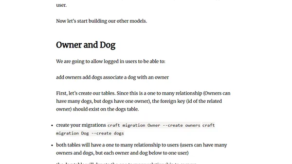 How to create an One to Many Relationship with Auth in Python with Masonite