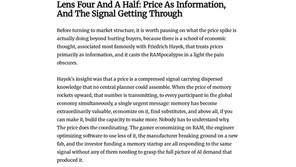 Understanding the RAMpocalypse: An Economic Autopsy of the Great Memory Shortage and What Comes Next