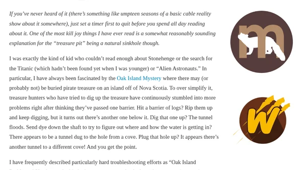 Oak Island Mystery Problems