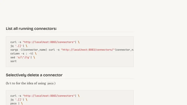 Kafka Connect CLI tricks