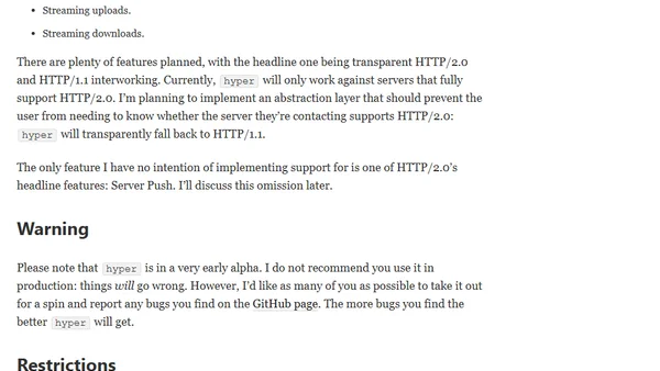 HTTP/2.0 For Python