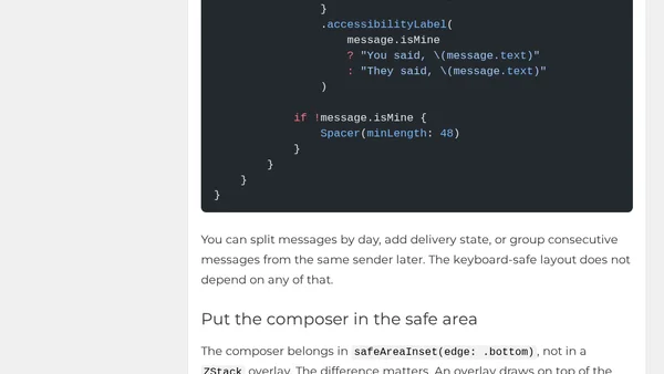 Build An iMessage-Style Chat Input In Pure SwiftUI