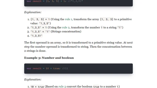 JavaScript Addition Operator in Details