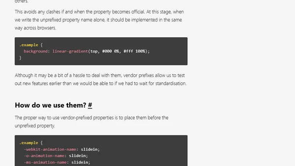 CSS Vendor Prefixes