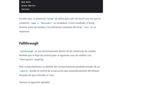 Explorando las sentencias de traspaso de control en Swift