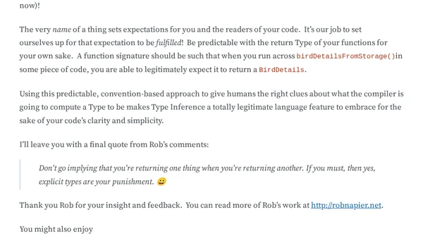 Expanded Thoughts on Swift’s Type Inference