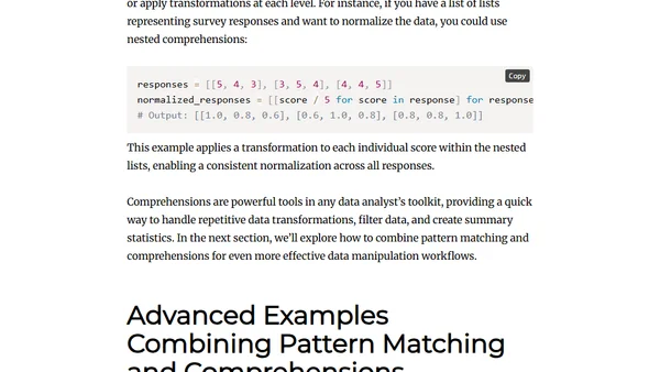 Leveraging Python's Pattern Matching and Comprehensions for Data Analytics