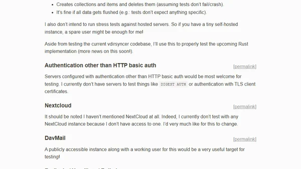 vdirsyncer: looking for hosted Dav servers