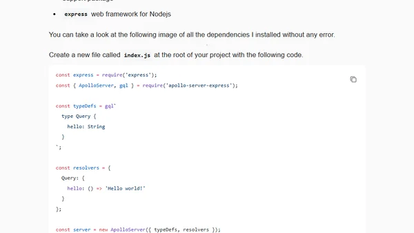 Creating a GraphQL server with Nodejs