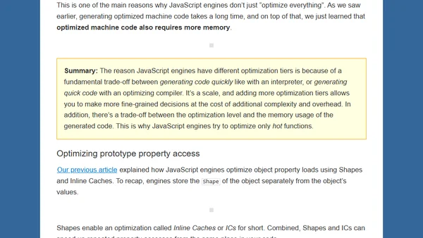 JavaScript engine fundamentals: optimizing prototypes