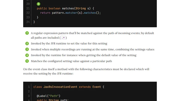 Monitoring REST APIs with Custom JDK Flight Recorder Events