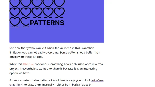 Creating patterns with UIColor. Yes, really