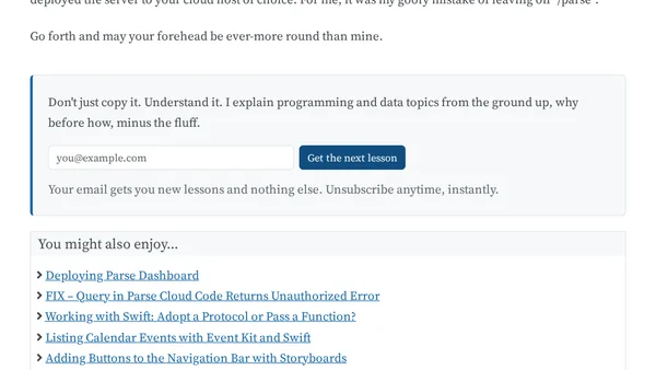 Parse PFCloud – “JSON text did not start with array or object”