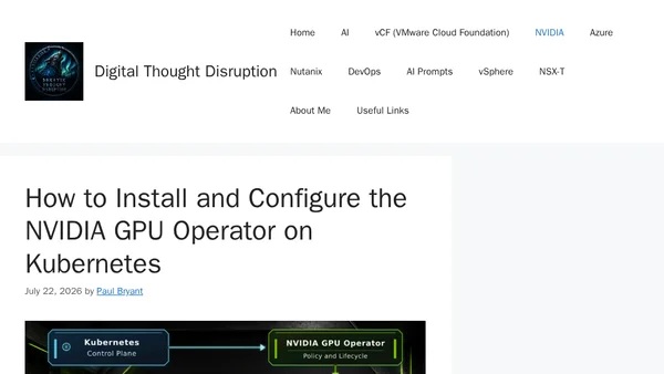 How to Install and Configure the NVIDIA GPU Operator on Kubernetes