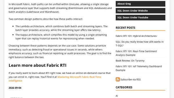 Fabric RTI 101: Hybrid Architectures