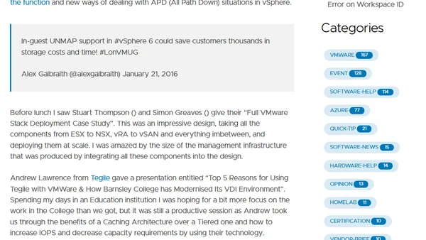 VMUG London January 2016