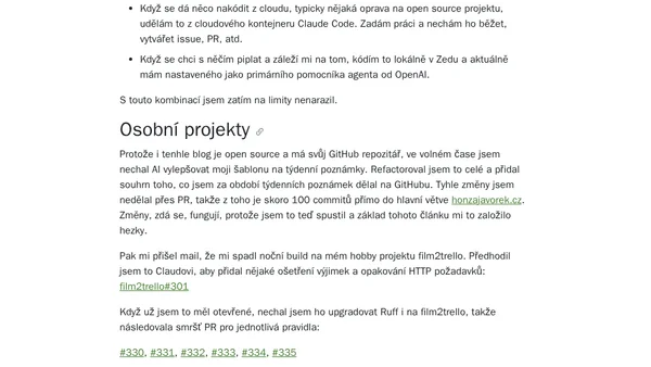 Týdenní poznámky: Dokončování kurzu o vytváření scraperů pomocí AI