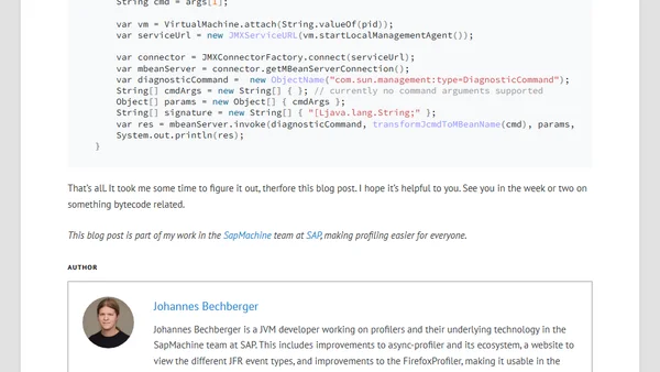 Calling jcmd Commands Programmatically