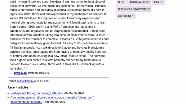 Quoting Craig Mod
