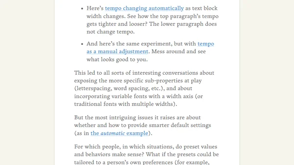 Tempo experiments